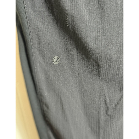 CRZ YOGA Striped Ruched Joggers Size Medium Pockets Black Athleisure Gorpcore - Picture 10 of 12